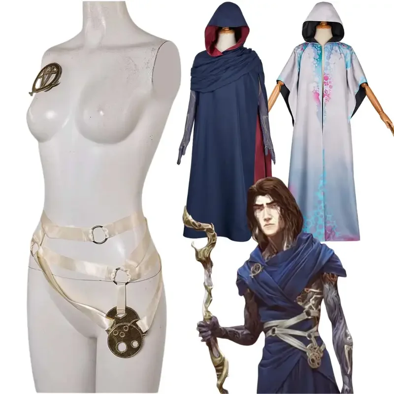 EE01 Viktor Arcane Cosplay fantasía capucha cinturón Pin disfraz juego LOL 2 disfraz para adulto capa disfraz trajes Halloween Carni & 0Ww