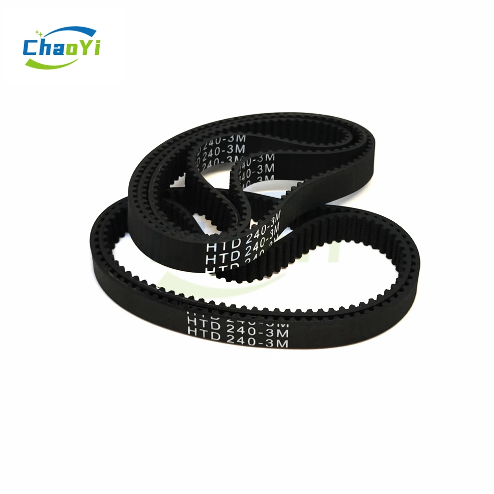 HTD 3M Closed Loop Timing Belt Length 132mm-282mm Width 6mm 3M Synchronous Belt Rubber Drive Belt 144-3M 225-3M 255-3M Pitch 3mm