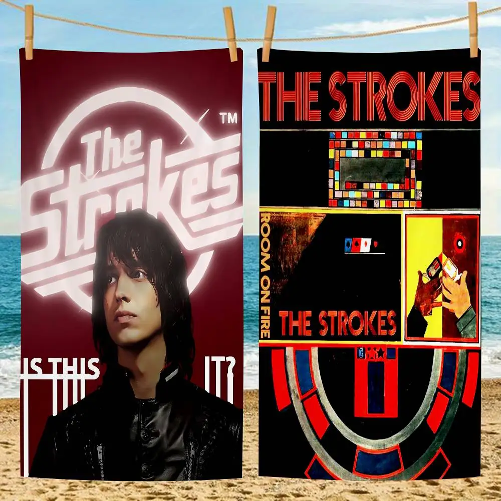 Band T-The Strokes Anime Beach Swimming Towel Soft Absorbent Washcloth Children's Gifts for Kids Travel Camping Gym