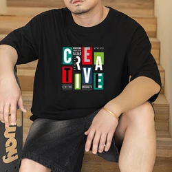 XL-7XL Large Size T-shirt Men's Cotton Casual Printed Shirt Men's Large Size Daily Wear Short T-shirt Mens T Shirts