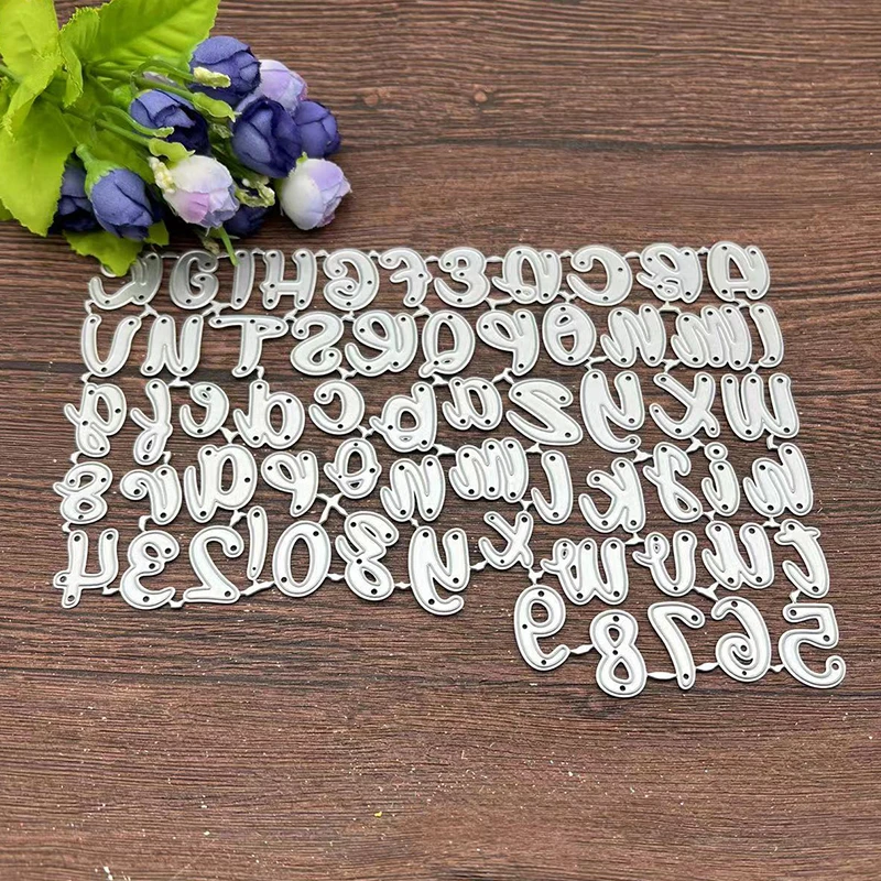 26 letters and numbers Card Border Metal Cutting Dies Stencils For DIY Scrapbooking Decorative Embossing Handcraft Template