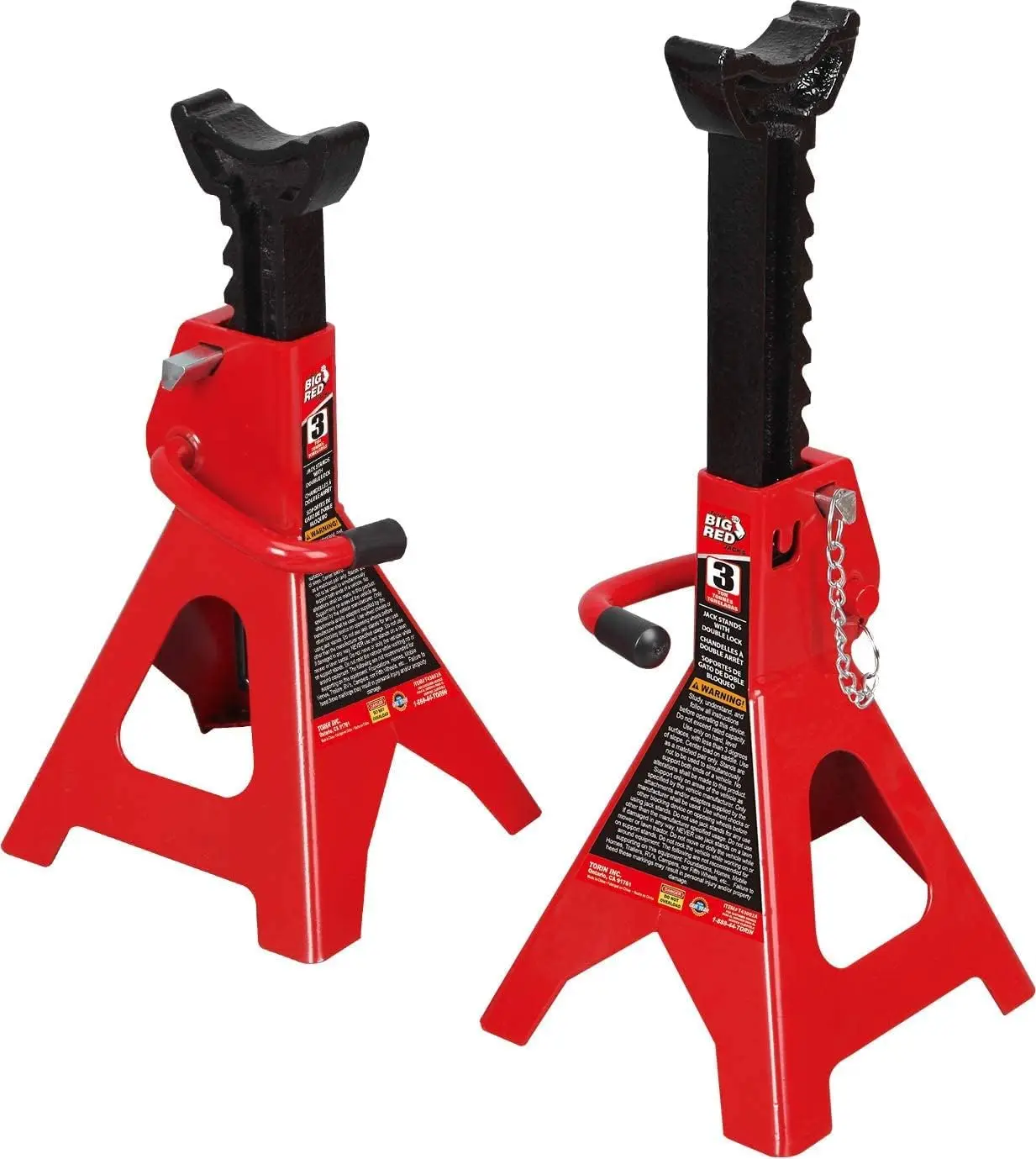 

Double Locking Steel Jack Stands 3 Ton 6000 lb Capacity Heavy Duty Car Lift Supports Auto Truck SUV