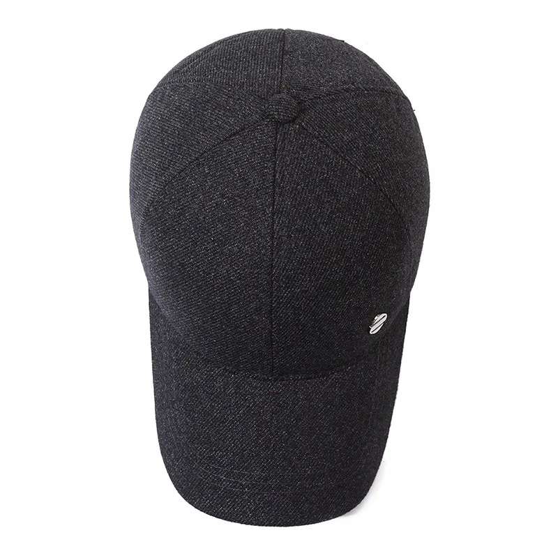 Autumn Winter Men Warm Baseball Cap Fleecing Thickening With Ear Muffs Hat Outdoor Winterproof Cotton Hat Gorras Casquette Bone