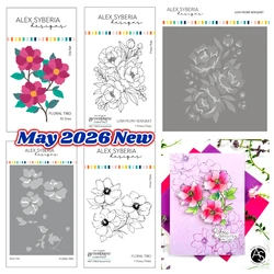 Alex Lush Peony Bouquet Metal Cutting Dies Plate Press Scrapbook Decoration Stencil Embossing Template DIY Album Handmade 2026