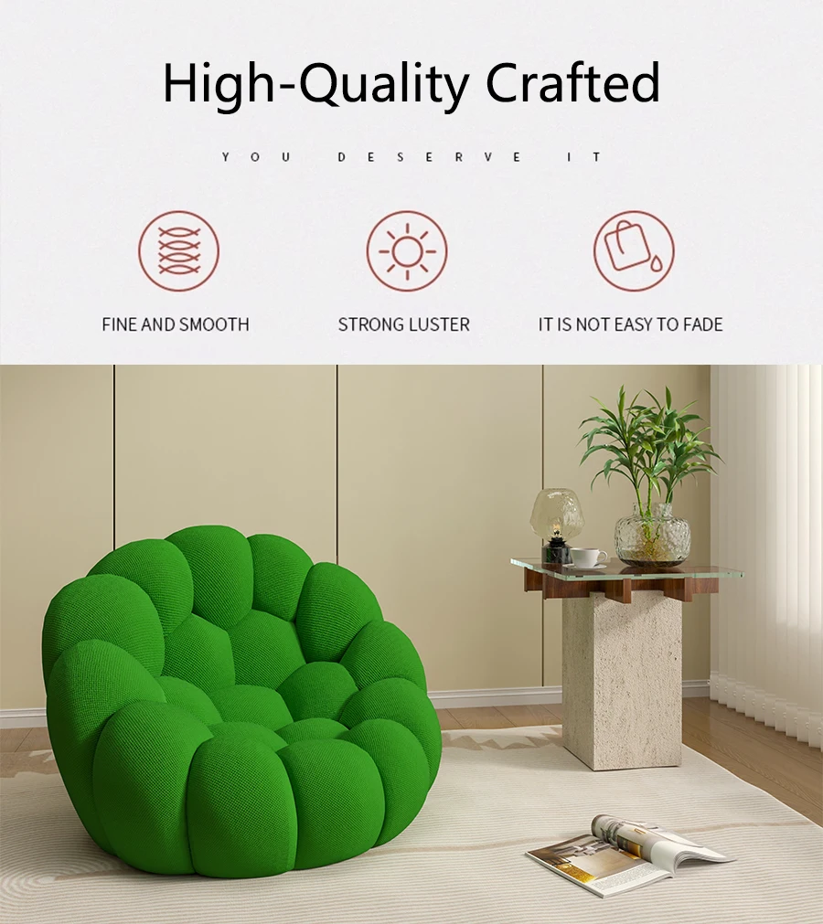 47-inch Curved Bubble Chair, Super Large Single Lazy Sofa, Modern 3d Bubble Bean Bag Chiar Sofa Living Room, Office, Apartment