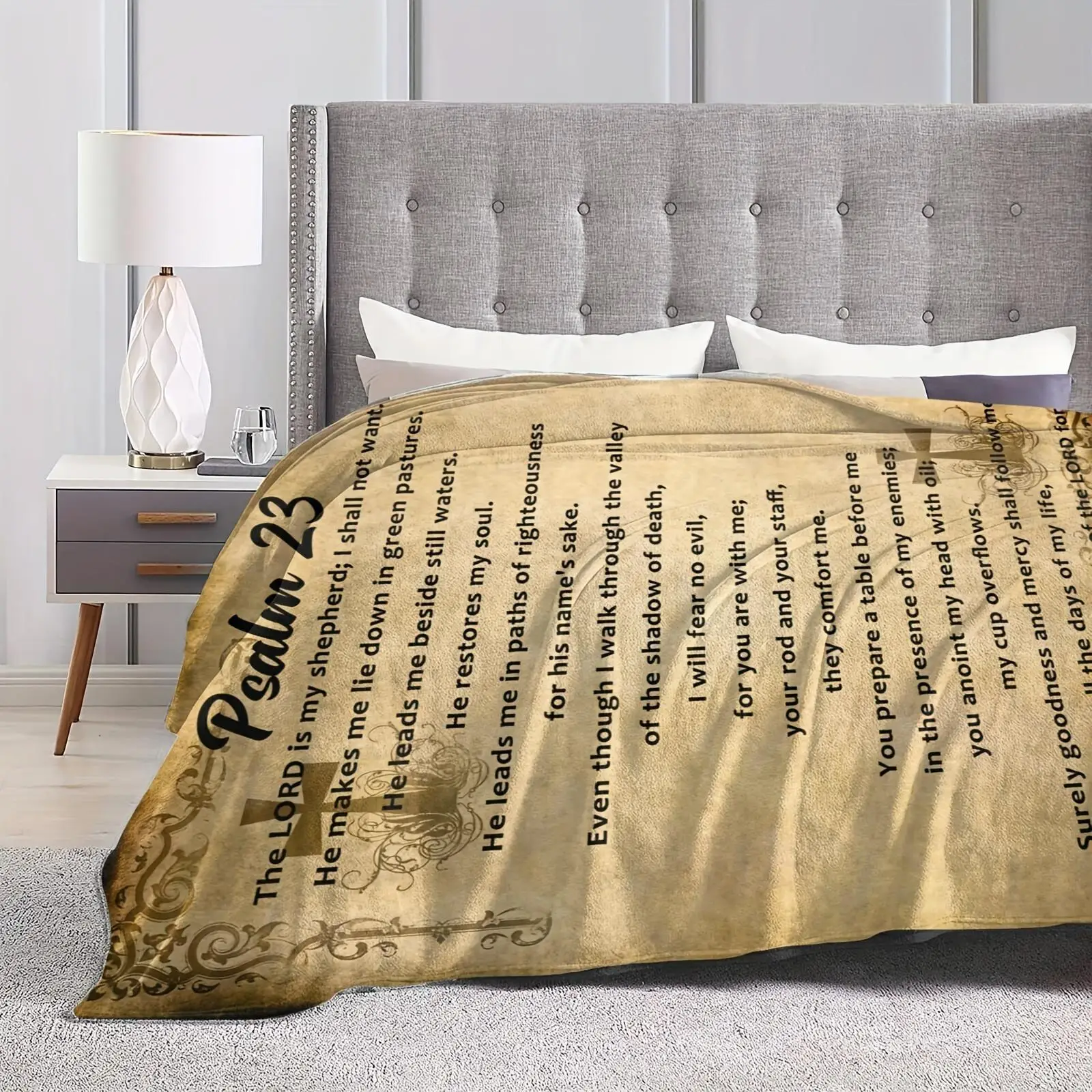 

Warm Comfortable Poem 23 Printed Flannel Carpet Multipurpose Shawl Suitable for Office Home Living Rooms Church Decoration