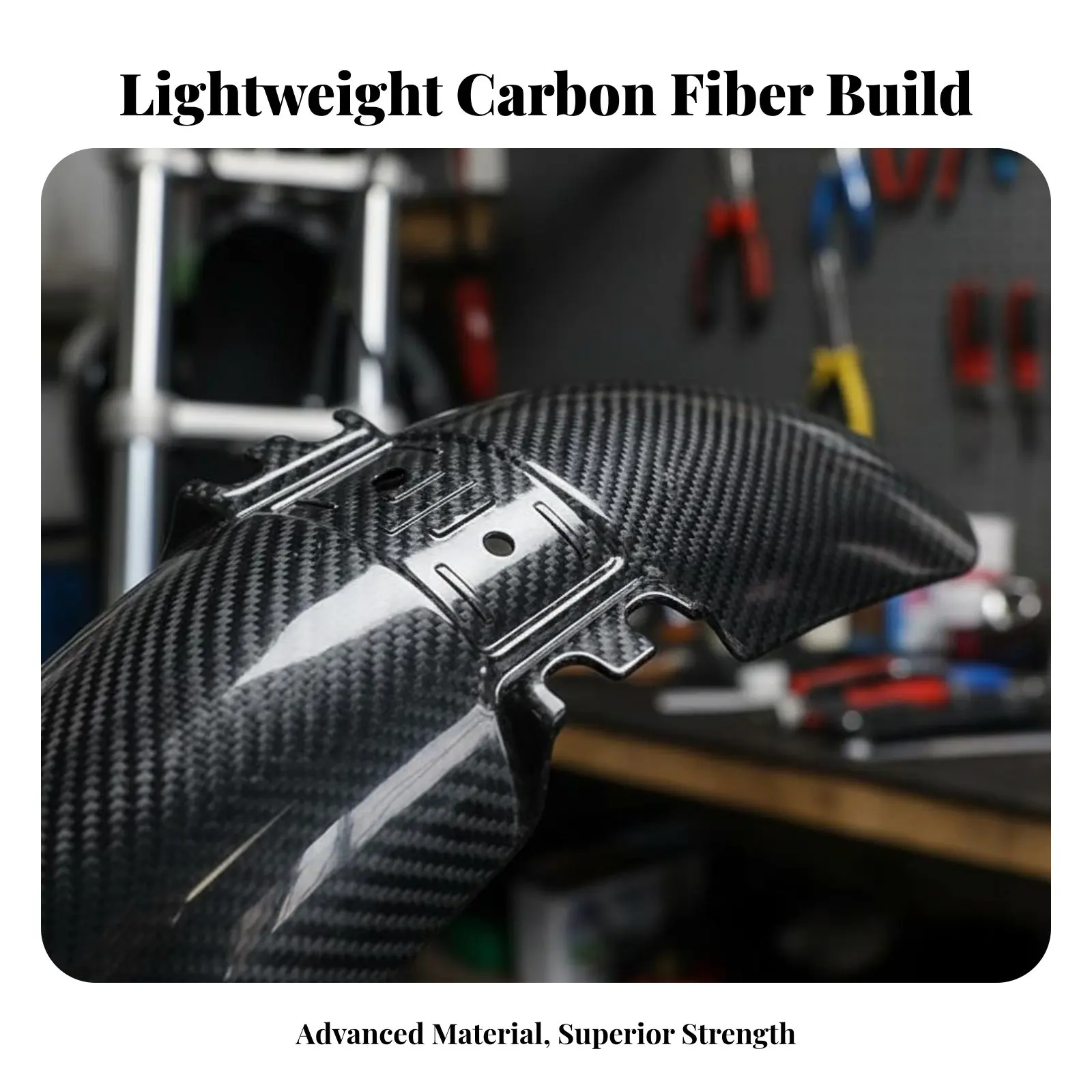 

Carbon Fiber Front Mudguard Sturdy Motorcycle Front Mudguard Carbon Fiber Design Mudguard Easy Installation Vehicle Accessory