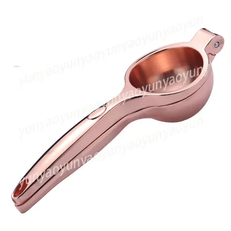 Exprimidor Manual Portátil, Extractor de Jugos, Nuevo Exprimidor de Granada, Exprimidor de Sandía y Limón, Pinza para Limón, Prensa de Jugos Color Oro Rosa