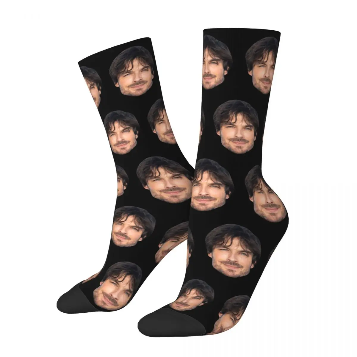 Winter Warm Funny Unisex Ian Somerhalder Damon Salvatore Socks Non-slip Soccer Socks