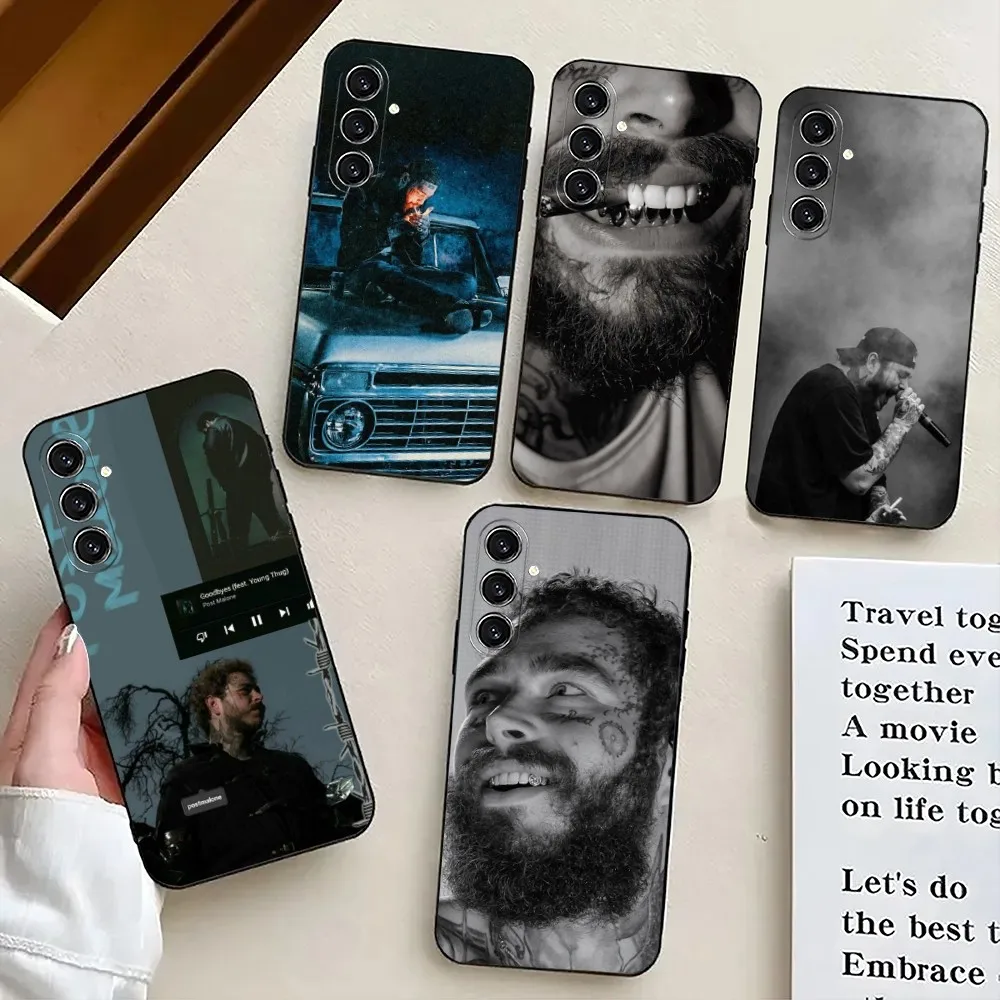 

Post M-Malone Singer Phone Case For Samsung S24,21,22,23,30,Ultra,S20,Plus,Fe,Lite,Note,10,9,5G Black Soft Cover