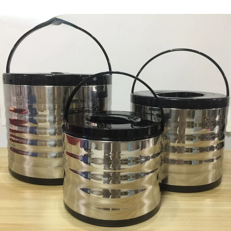 

Stainless Steel Double Heat Preservation Pot With portable storge box Hot pot Thermos Food Warmer Container 3pcs set