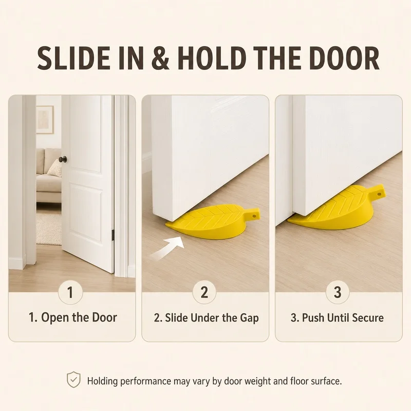 Leaf Shaped Door Stopper Portable Door Wedge Floor Door Holder For Home Office Bedroom Colorful Home Accessory