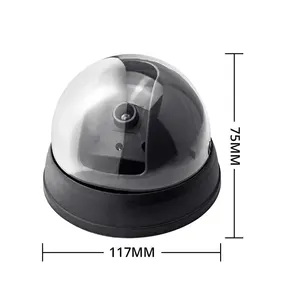 Fuers kreative schwarze Kunststoffkuppel CCTV Schaufensterpuppe Kamera blinkte LED gefälschte Kameraüberwachung Sicherheitssystem 6 Hauptverkäufe Camara -Fehldecke - №2
