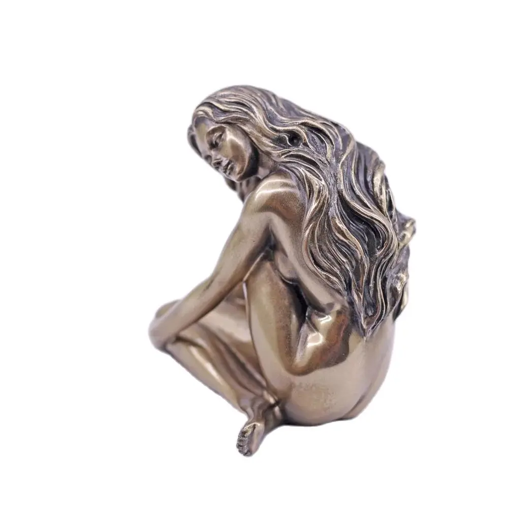 3D Girl Holding Right Knee with Both Hands Silicone Mould Naked Woman Handmade DIY Chocolate Candy Decor Mold Resin Gypsum Wa