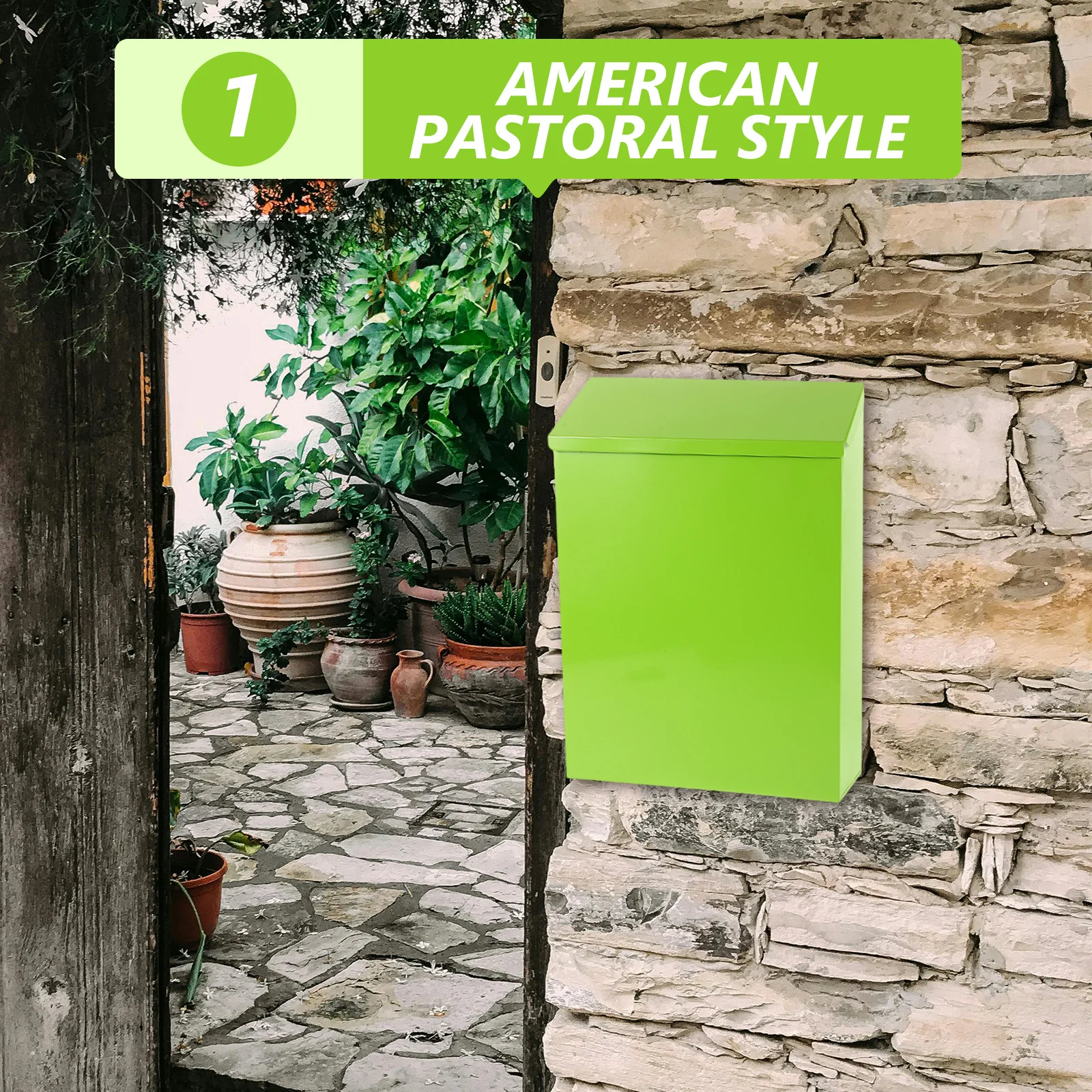 

Rustic Wall Mount Iron Suggestion Box Lockable Vintage Mailbox for Home Office Classroom Letters Comments Small Items