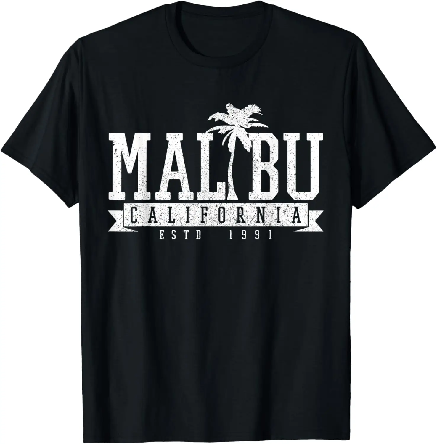 Malibu California - ESTD. 1991 Beach Surf Vintage Gift T-Shirt