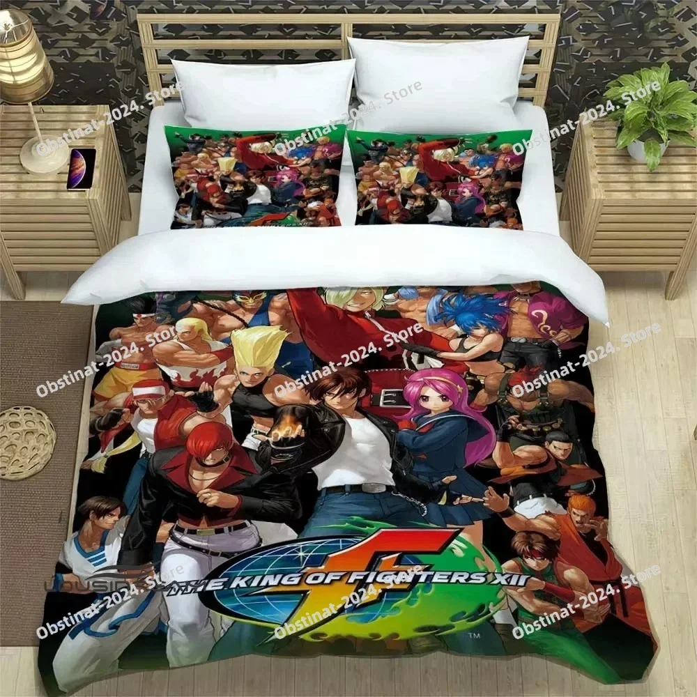

KOF game Cartoons 3D Bedding Set Printed single Comforter Quilt Bed Cover Duvet Cover Pillow Case 3 Pieces Sets Kids Adult Size