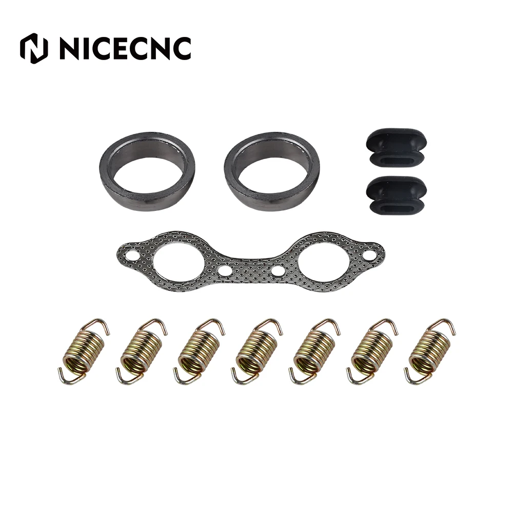 

NICECNC UTV Exhaust Muffler Kit for Polaris Ranger RZR 800 EFI 2008 Glue Cushion Seals Manifold Gasket Springs Accessories Parts