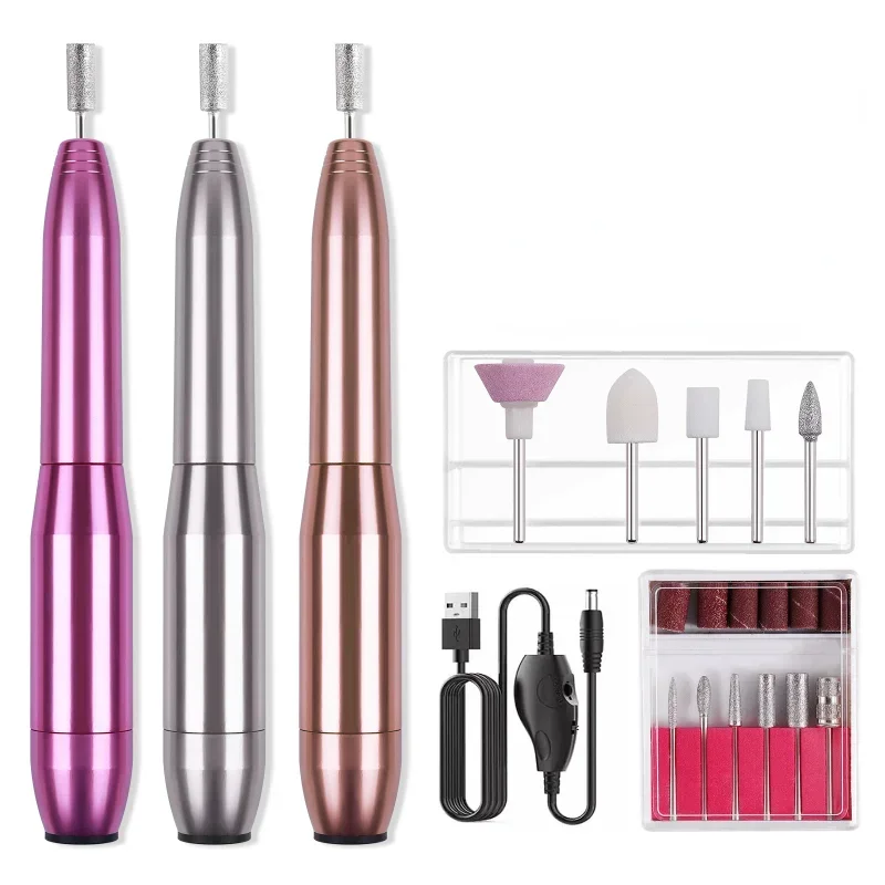 1 Set Professional Electric Nail Drill Machine Manicure Machine Pedicure Drill Set Ceramic Nail File Nail Drill Equipment Tools