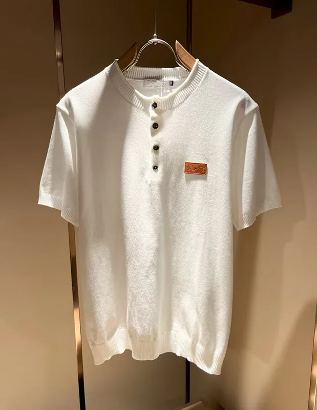 

BC Old Money Wind 25ss Crew Neck Button Knitted Sweater Short Sleeve T-Shirt