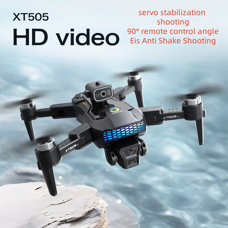 New XT505 Drone 8K Professional Dual Camera 5G FPV 360° Optical Flow Obstacle Avoidance Brushless Motor Foldable Quadcopter Gift