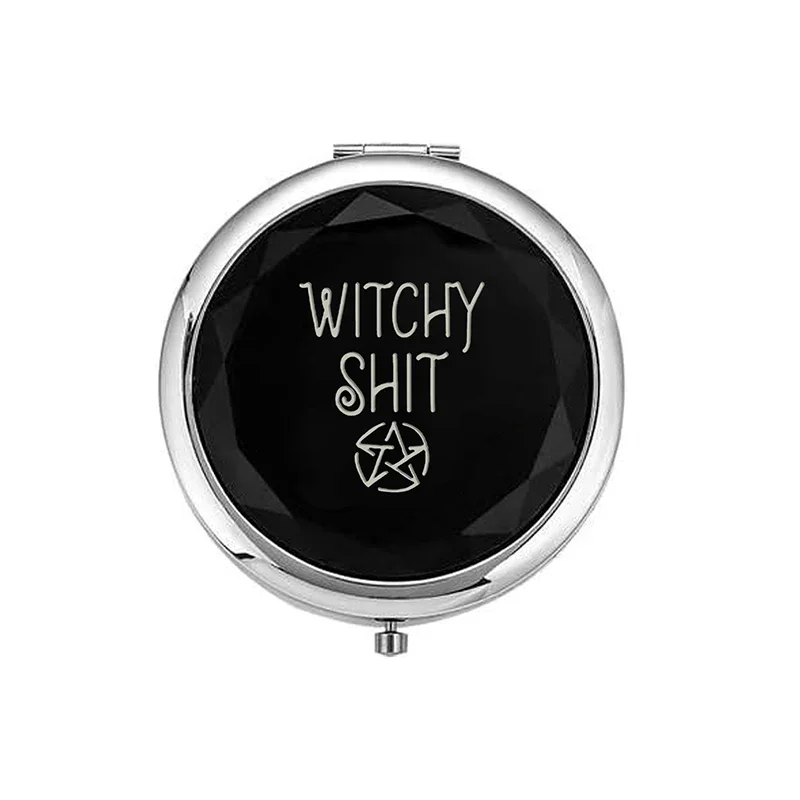 Goth Witchy Makeup Bag compact mirror Witch happy birthday bachelorette hen party Halloween Eve Cosplay Costume decoration Gift