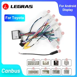 For Toyota High wiring 16-pin Android Wire Harness Power Cable Adapter For Toyota Corolla/Camry/RAV4 With Canbus Box