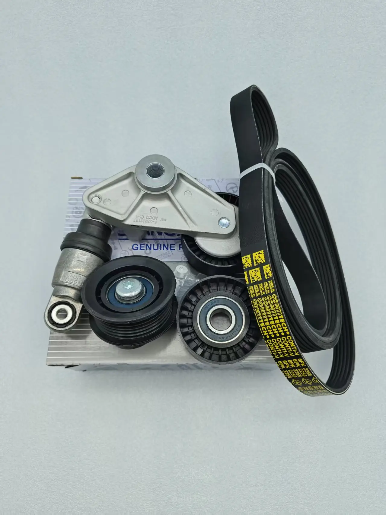 4pcs Set Belt Tensioner Assy Pulley For Ssangyong  Actyon Kyron Rexton Rodius/stavic 6652003170 6642000010 6659970392 6652000370