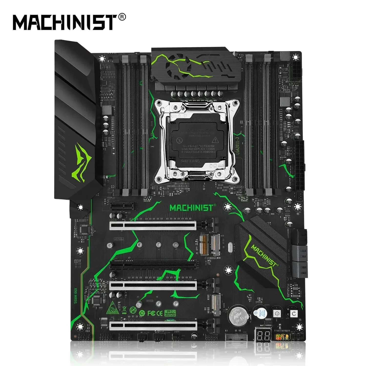 MACHINIST E5 MR9S X99 ATX Motherboard LGA 2011-3 Supports Intel Xeon E5 Full Range of CPU DDR4 RAM Memory NVME M.2 USB3.0 Server