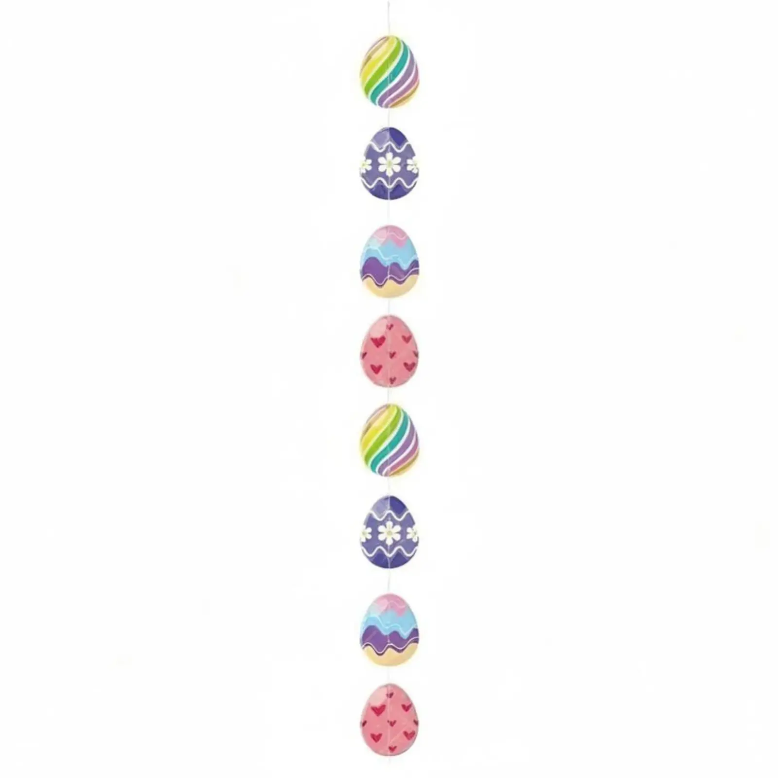 

Easter Oval Hanging Decoration, Paper Banner, Festive Party Decor, Colorful Sewn Banner for Home, Seasonal Decoration