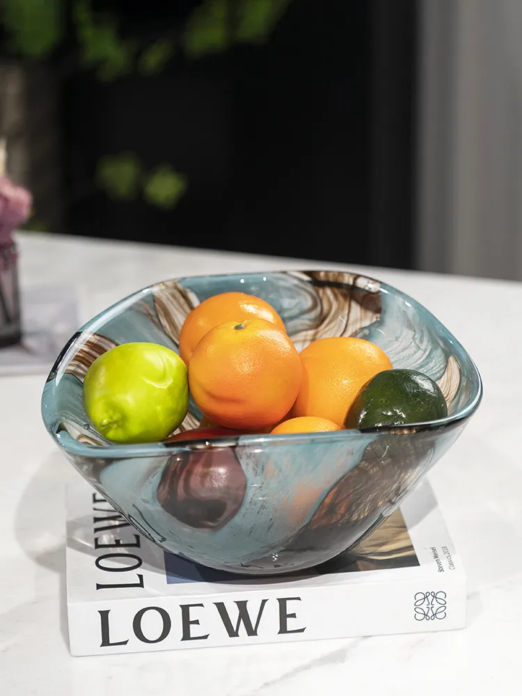 PYH Luxuriöser Kunstglasierter Hochwertiger Wohnzimmer-Couchtisch Aufbewahrung Obstschale Einweihungsgeschenk für Zuhause