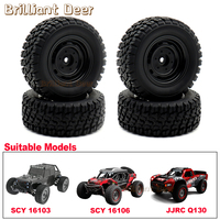 12mm Hex SCY 16103 Pro 6035 RC Tires Wheels Upgrade Parts for 1/16 16101, 16102, 16106, JJRC Q130 Off Road Car