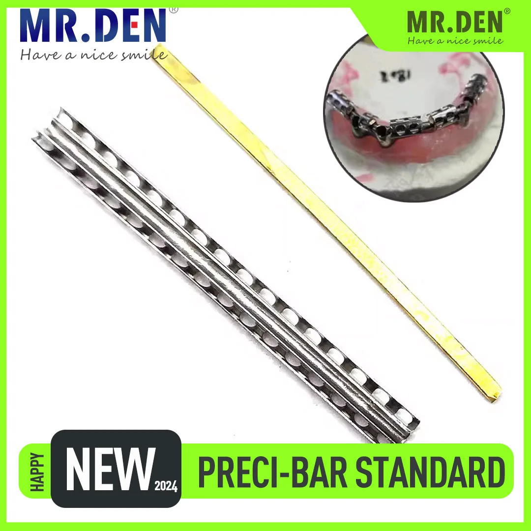 

MR DEN Dental Implant Fittings U-Shaped CEKA Preci-Line Bar Standard Stainless Steel Adjustable Rider for Acrylic Fixation 5cm