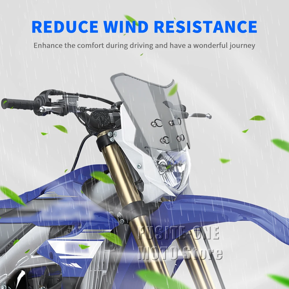 For  Yamaha  WR450F  WR450F  Motorcycle Windshield Windscreen Wind Deflector - Image 5