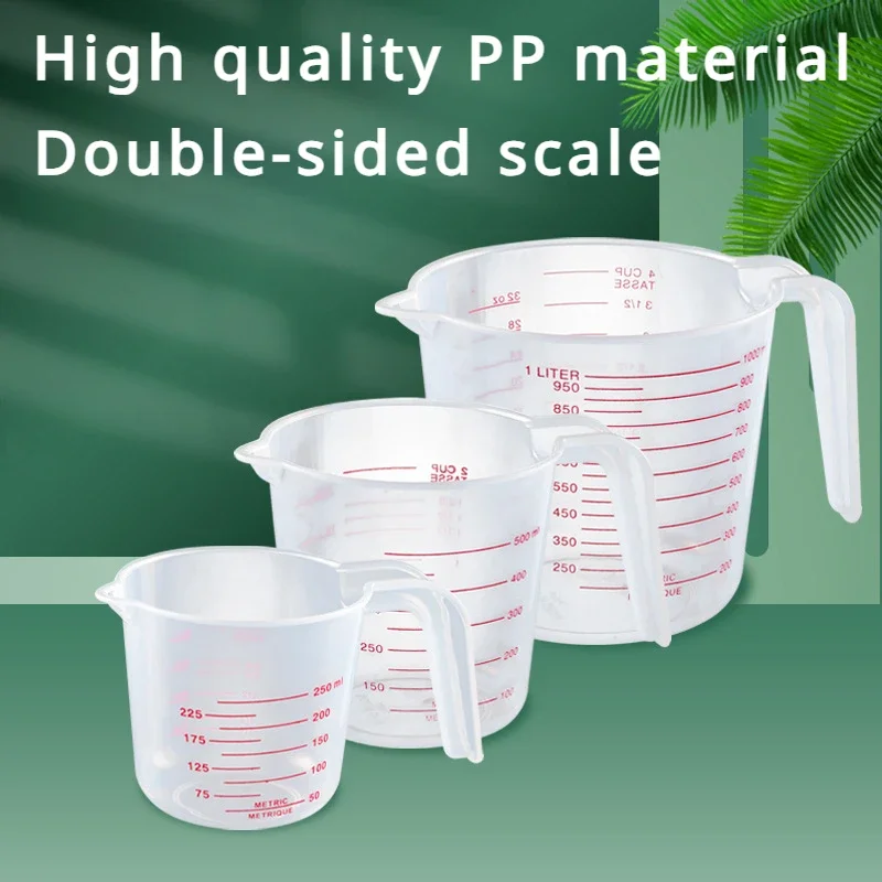 250/500 ml Easy becher Silikon Messbecher und Löffel Plastik krug digitale Küchen waage Backwerk zeuge Zubehör