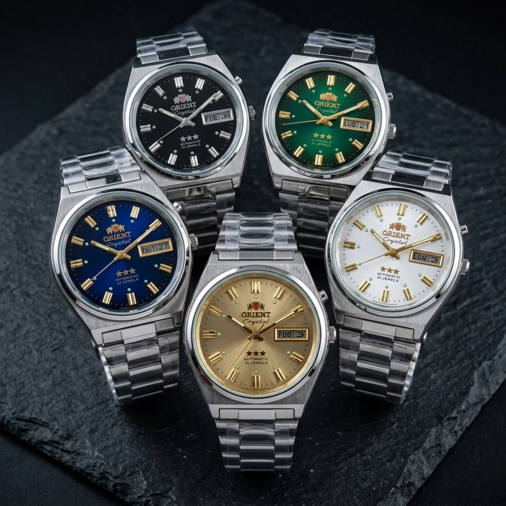 Orient 36mm Dress Wristwatch for Men, Automatic 21 Jewels Luminous Day Date Stainless Steel Waterproof Watch view 6