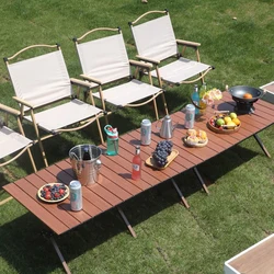 Przenośne składane stoły zewnętrzne Aluminiowe stoły kempingowe do kawy Turystyczne stoły zewnętrzne Parasol Picnic Roll Meble do jadalni Muebles FYOT