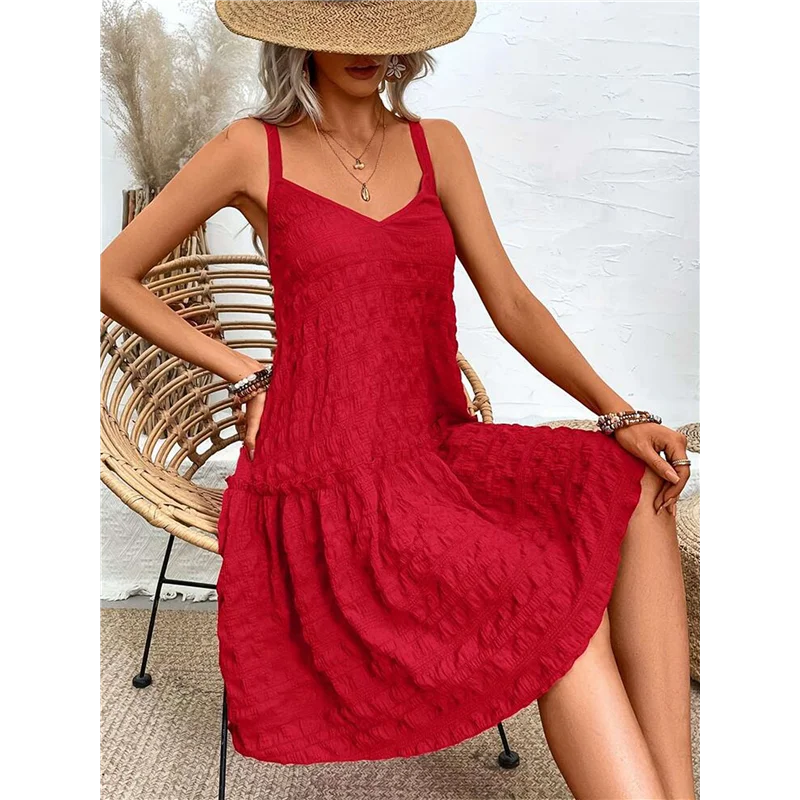 ABRT-Women's Sundress Smock Mini Dress Sleeveless Swing A Line Short Dresses Casual Cute Summer Dresses