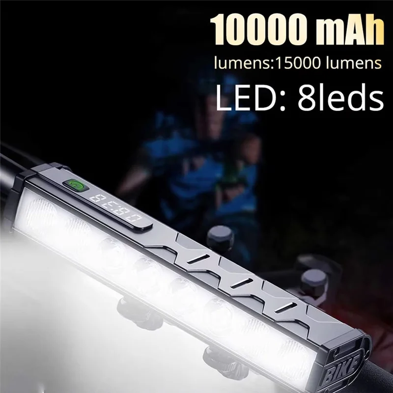 

A99I-Ultra-Bright Bicycle Light 15000 Lumen Front Bike Light Rechargeable Waterproof Flashlight Road Cycling Lamp Accessories