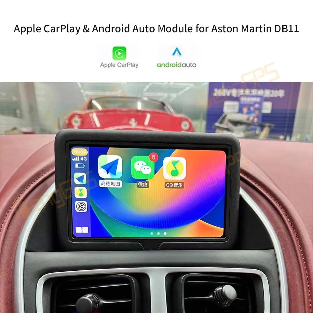 For Aston Martin DB11 Wireless Apple Carplay & Android Auto & Screen Mirroring Interface onto OEM Car Radio Multimedia Stereo BT