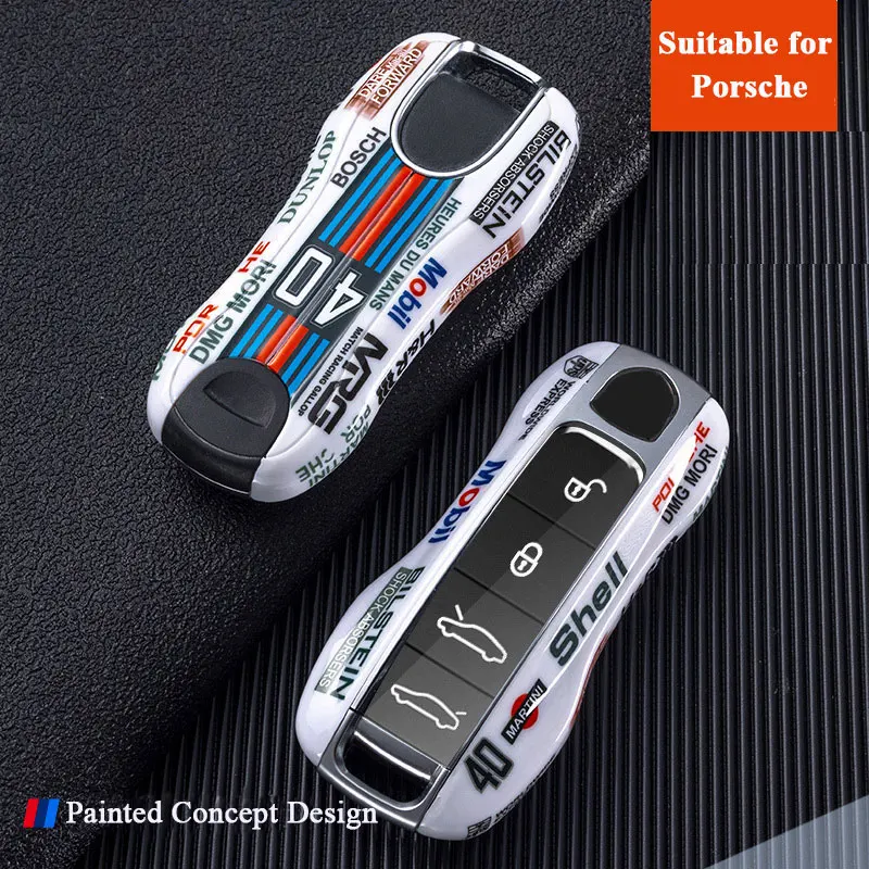 Car Key Fob Cover without Keychain Car Key Case Shell Protector Fit for Panamera Taycan Cayenne 718 Macan 911 Key Accessories