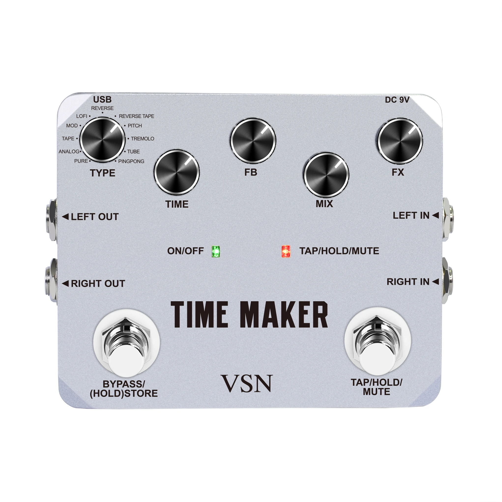 VSN LTD-02 Guitar Time Maker Pedal Ultra Delay Effect Pedals For Electric Guitars 11 Types Delay