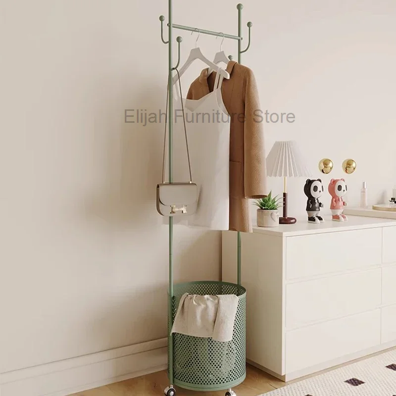 

Portable Wheels Clothes Rack Minimalist Standing Nordic Hallway Clothes Stand Garden Entrance Kledingrek Modern Furniture Home