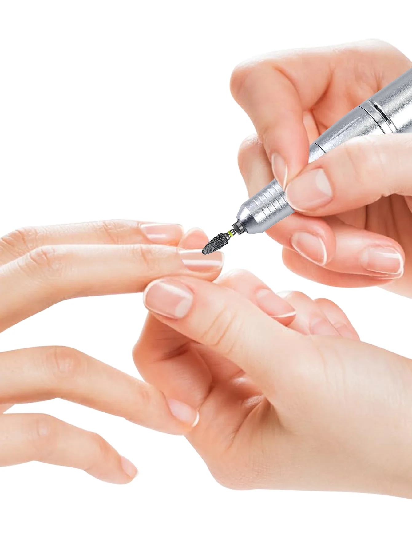 ブラックセラミックネイルドリルビット 3/32 ''安全 & プロフェッショナルネイルクリーニング研磨ヘッドカルス & 角質除去爪ツール