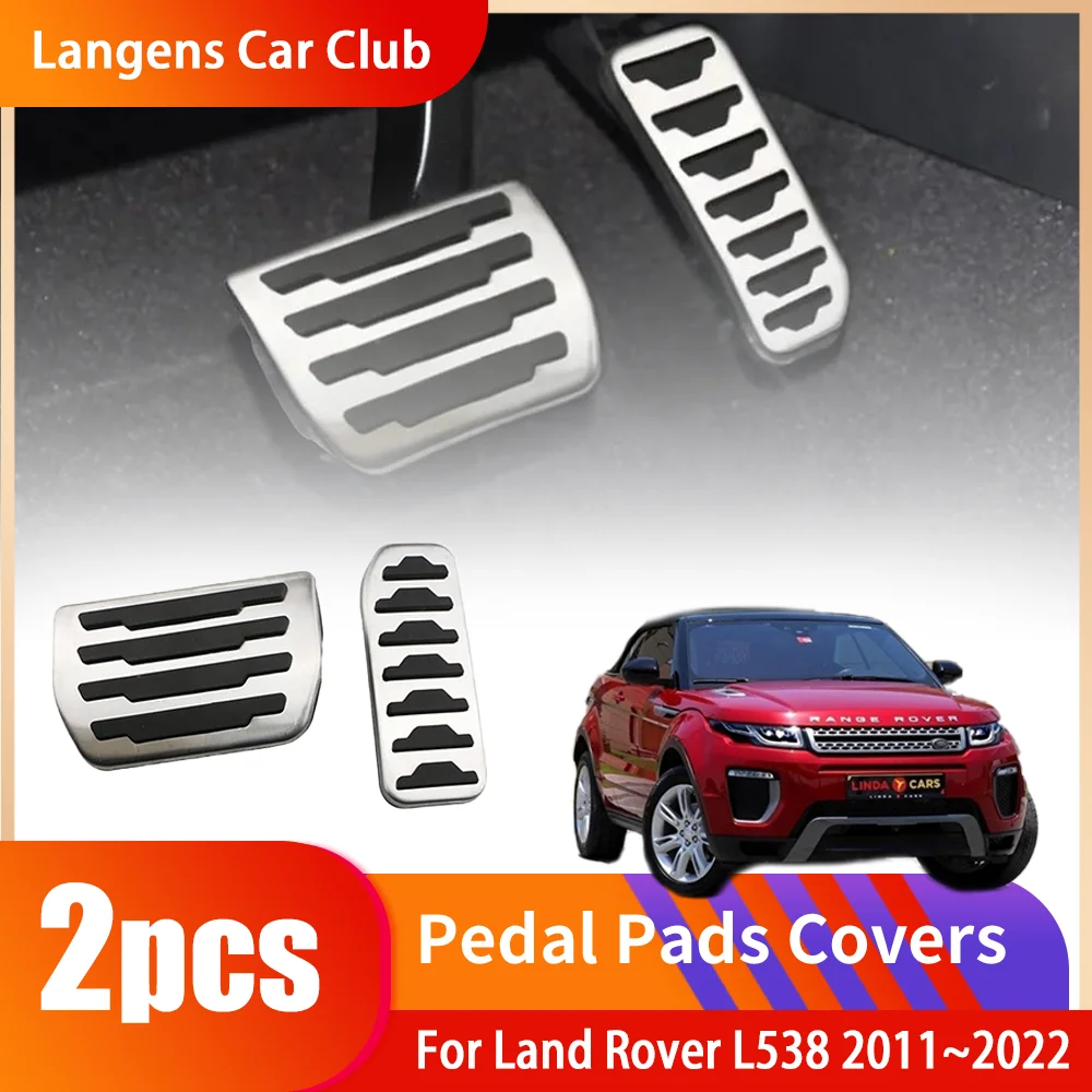 

For Land Rover L538 2011~2022 Stainless Accelerator Steel No Drillin MT Car Foot Pedals Rest Accelerator Tray Part Accessories.