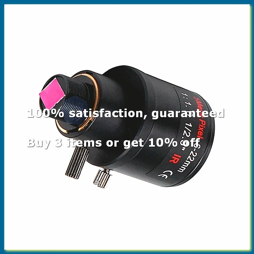 6-22mm 5MP M12 Mount Varifocal Lens F1.6 Manual Zoom Lens High-Definition Network Lens for 5MP Security Cameras B-DT30