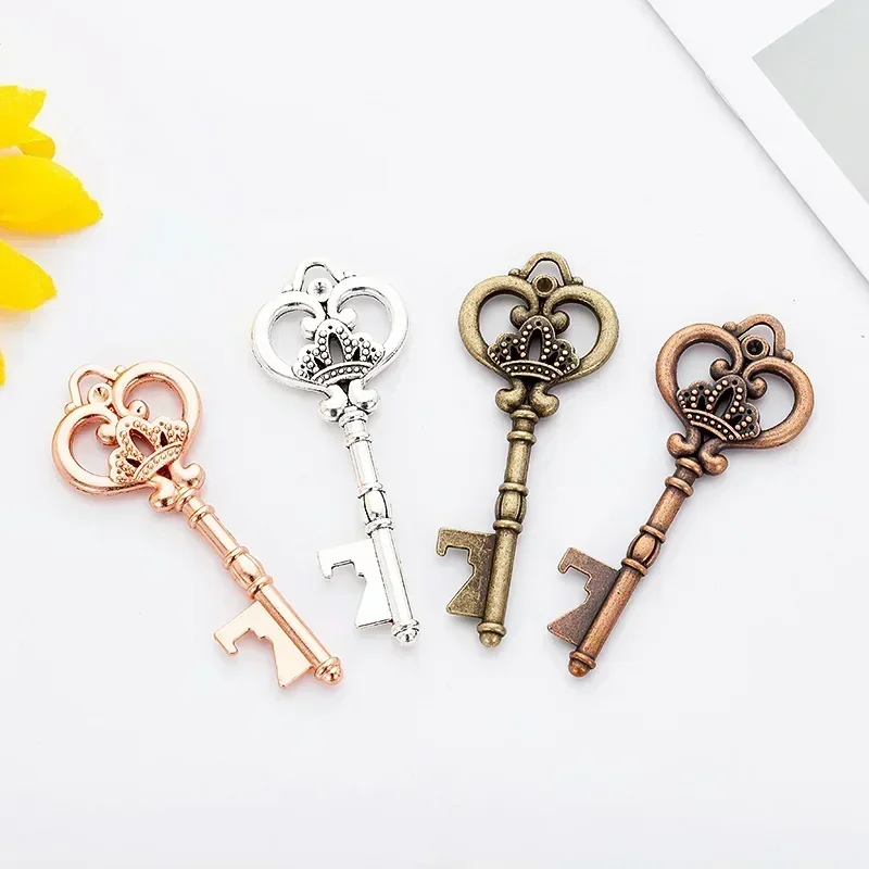 1Pc Metal Key Beer Bottle Opener Wedding Favor with Tag Drink Openers Keychain Wedding Party Decor Supplies Souvenir for Guest