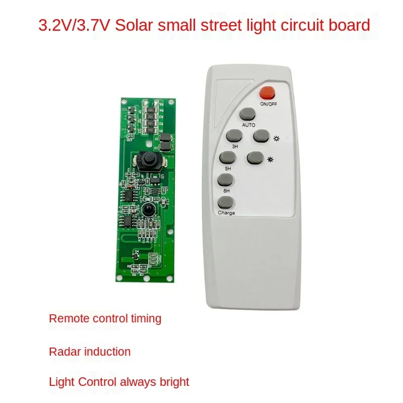 With Remote Control 3.2V 3.7V Solar Light Controller Light Control + Radar Human Body Induction Circuit Board LED Driver Board