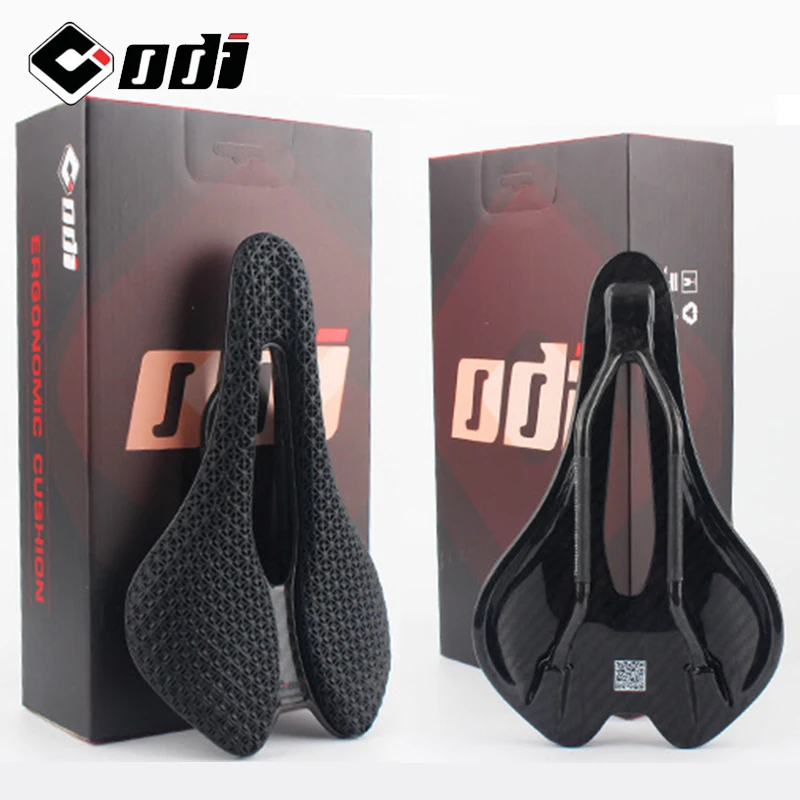 

ODI Carbon 3D Printed Bicycle Saddle Ergonomics 3D Bike Seat Cushion Breathable Road MTB Saddle Ultralight Bicycle Cushion