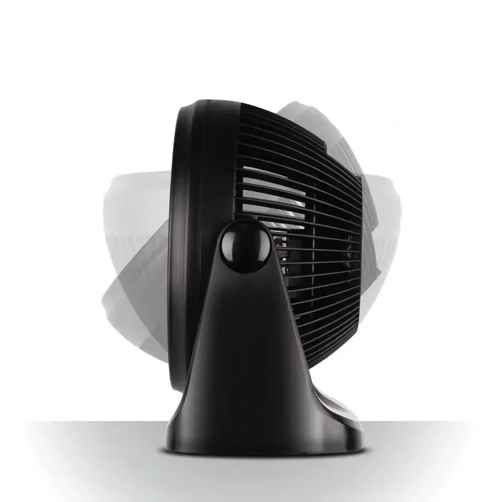 Portable 60W Mini Turbo Fan with 3 Speed Settings Adjustable 90° Tilt Angle Lightweight & Quiet Desk Table Fan 5ft Power Cord
